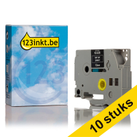 Aanbieding: 10x 123inkt huismerk vervangt Brother TZe-335 tape wit op zwart 12 mm TZe335C 650791
