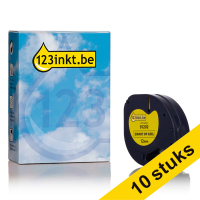Aanbieding: 10x Dymo S0721620 / 91202 plastic tape geel 12 mm (123inkt huismerk) S0721620C 650779