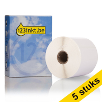 Aanbieding: 123inkt huismerk vervangt 5x Brother RD-S04E1 voorgestanste labels 76 mm x 26 mm RD-S04E1C 650679