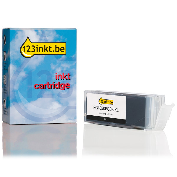 Canon PGI-550PGBK XL inktcartridge zwart hoge capaciteit (123inkt huismerk) 6431B001C 018801 - 1