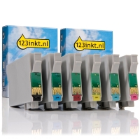 Epson aanbieding: T079-serie zwart + 5 kleuren (123inkt huismerk) C13T07914010C C13T07924010C C13T07934010C C13T07944010C C13T07954010C 127005