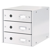 Leitz 6048 WOW klasseermodule wit metallic (3 laden) 60480001 211182